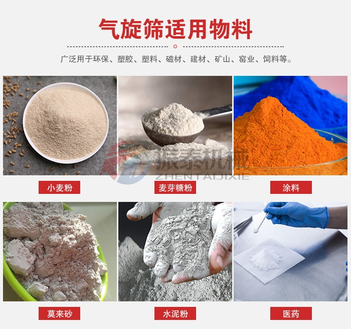 云母粉氣旋篩適用物料